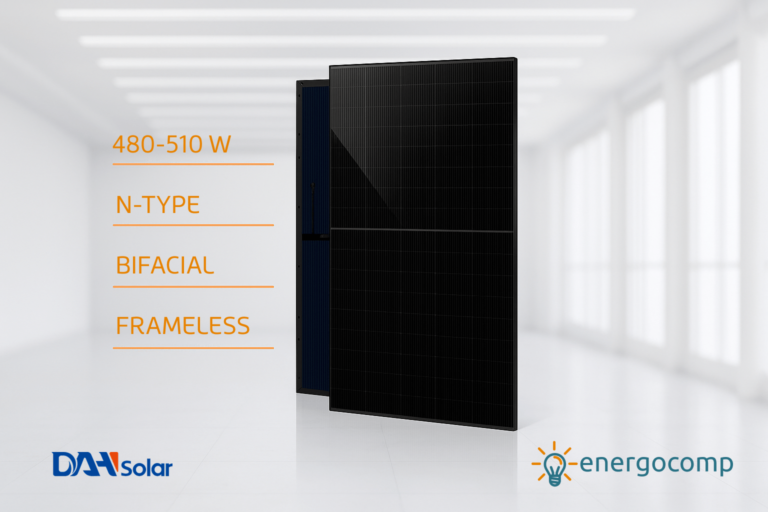 Dah Solar Module Fotovoltický panel DAH Solar DHN-54Z16/DG/FS (BB) 500 W - Energocomp s.r.o.